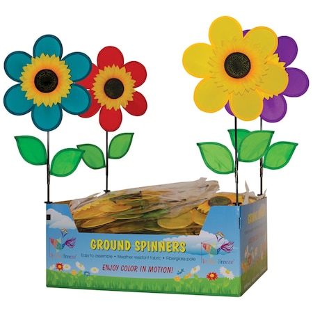 In The Breeze In The Breeze Assorted Nylon 12 in. H Sunflower Garden Stake Spinner 2751